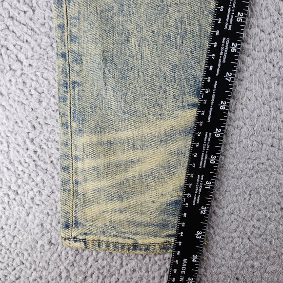 mnml Jeans Mens 31 Blue X146 Stretch Distressed Skinny Fit Denim - Picture 11 of 16